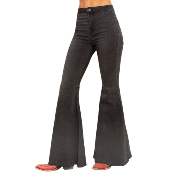 Free People Denim - We The Free People Jeans Size 28 Just Float On Flare Jeans Gray Stretchy Western